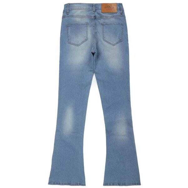 Mid waist boot-cut women pants casual Skinny leg denim jeans - Image 2