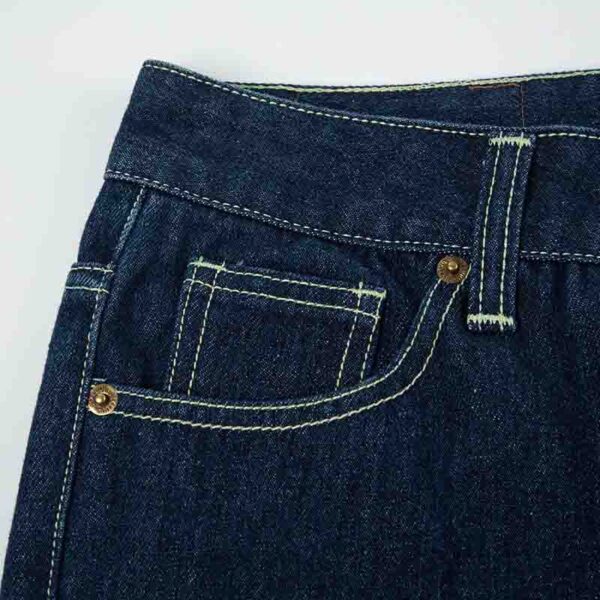 Classics 5-pockets style women pants 7×7 thick worker denim jeans - Image 3