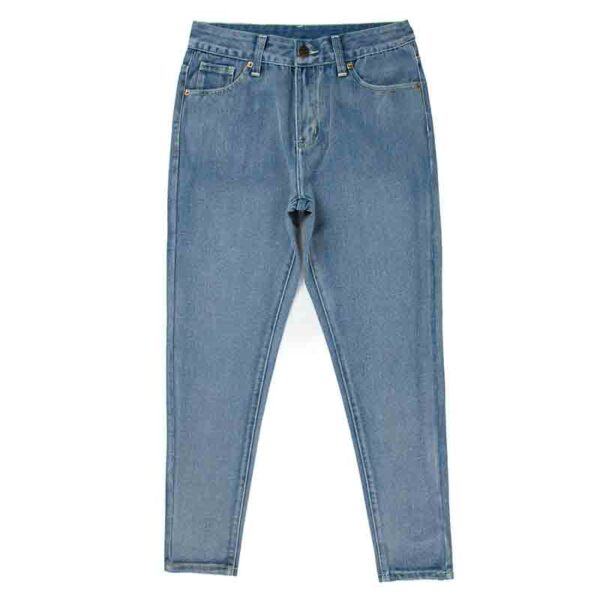 Classics 5-pockets simple women pants 7×7 thick worker denim jeans