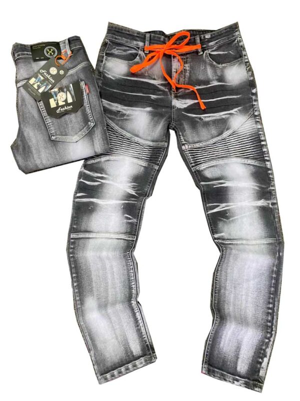 Factory wholesale stretch skinny denim men moto jeans bike jeans