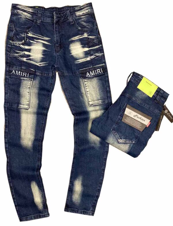 Factory wholesale stretch skinny denim men moto jeans bike jeans - Image 4
